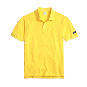 University of Michigan Slim Fit Polo - Yellow